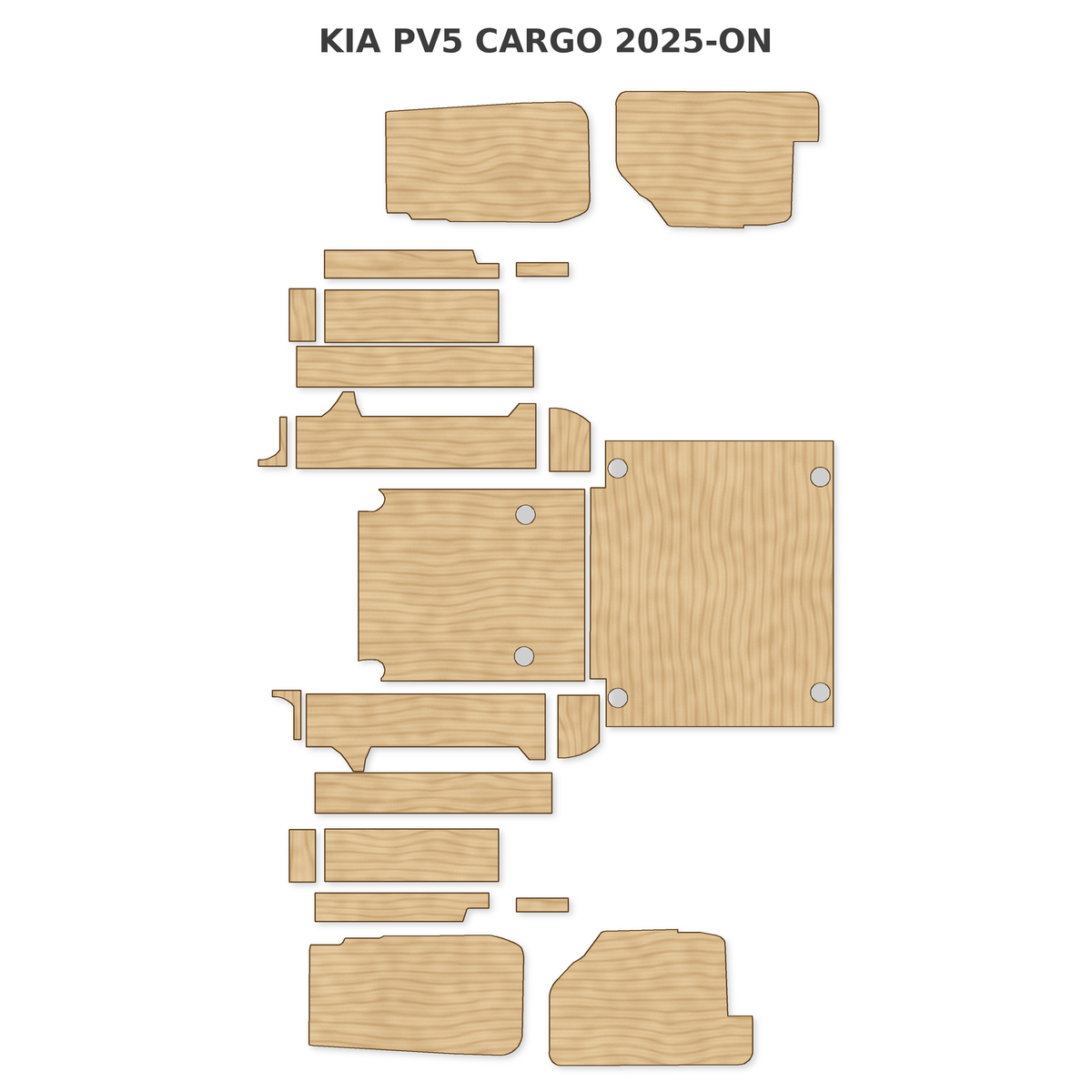 Kia PV5 Cargo 2025-ON kit layout