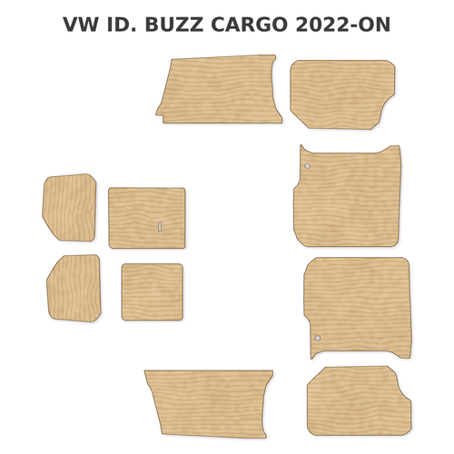 Volkswagen ID Buzz Cargo 2022-ON kit layout diagram